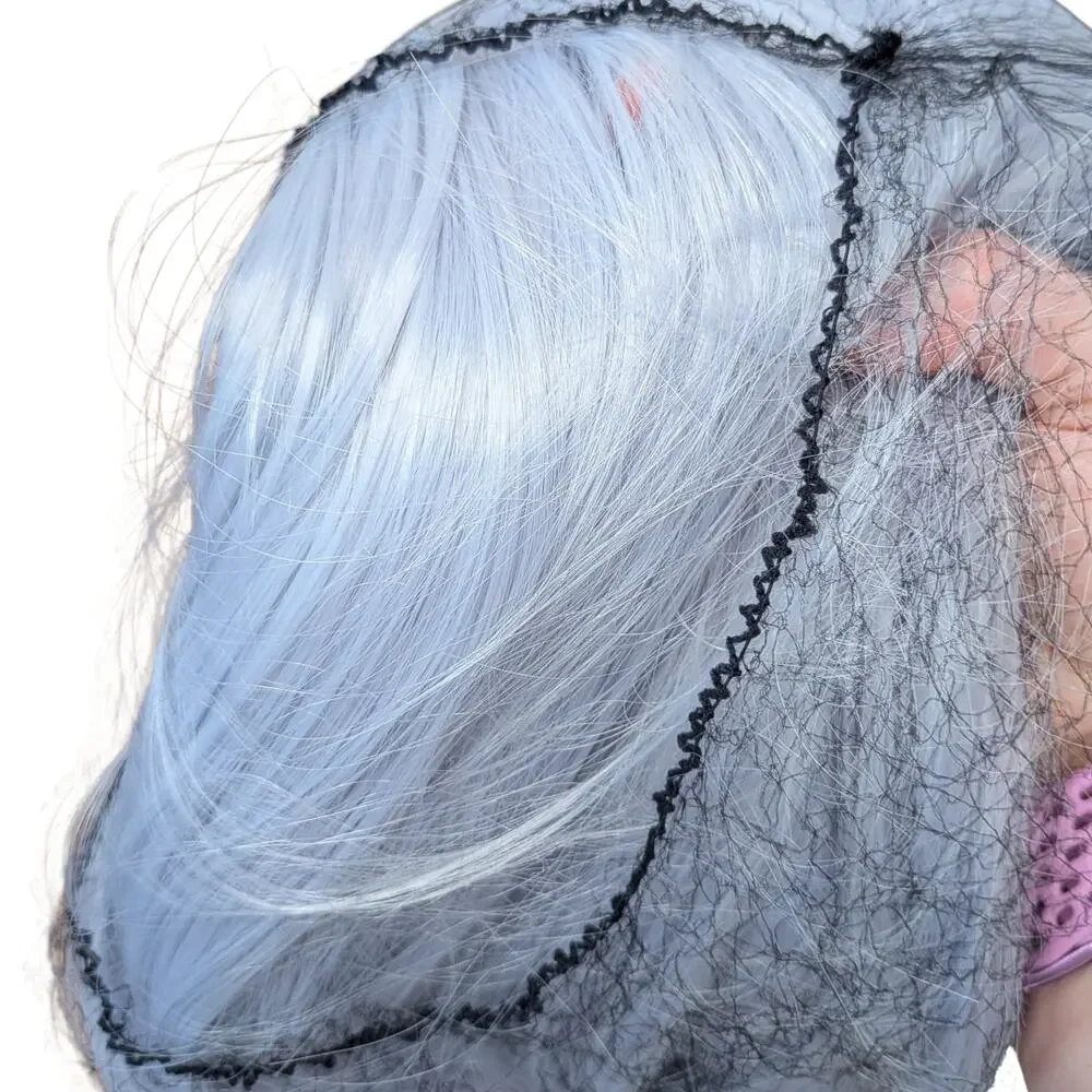 NIB Uniwigs Cloud 22 Inch Straight Silver Purple Synthetic Lace Front Wig